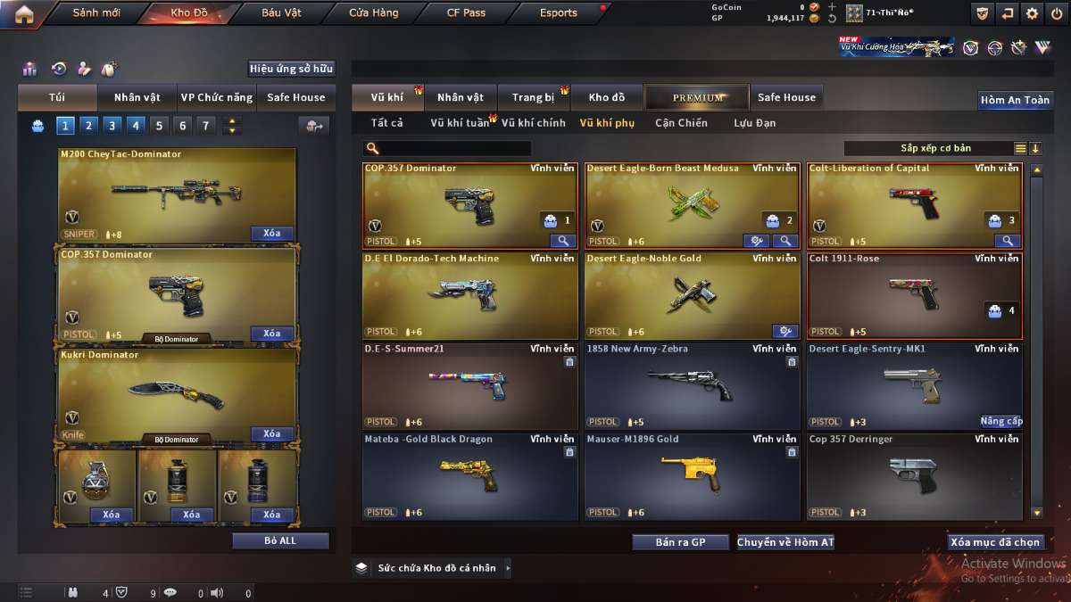 shop acc cf uy tin gia re